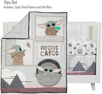 Lambs & Ivy Star Wars The Child Baby Yoda Nursery 3-Piece Baby Crib Bedding Set - Image 2