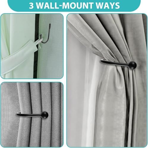 4 Pcs Curtain Tie Backs, Metal Curtain Holdbacks - Image 4