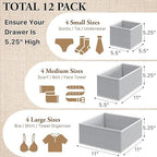 Simple Houseware Foldable Drawer Organizer Stocking Bin - Image 2