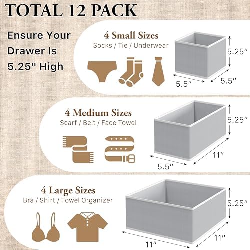 Simple Houseware Foldable Drawer Organizer Stocking Bin - Image 2