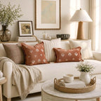 BlissBlush Lumbar Pillow Cover 12x20, Terracotta Velvet Decorative Lumbar - Image 3