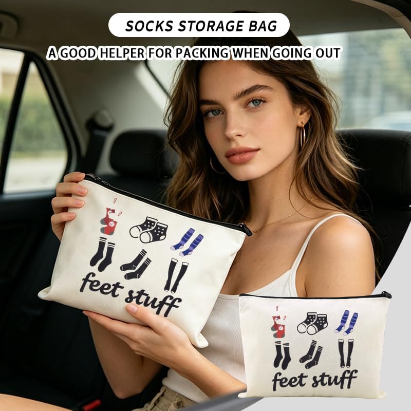 Feet Stuff Storage Bag for Women Men Travel Accessories Zipper Makeup Cosmetics - Image 5
