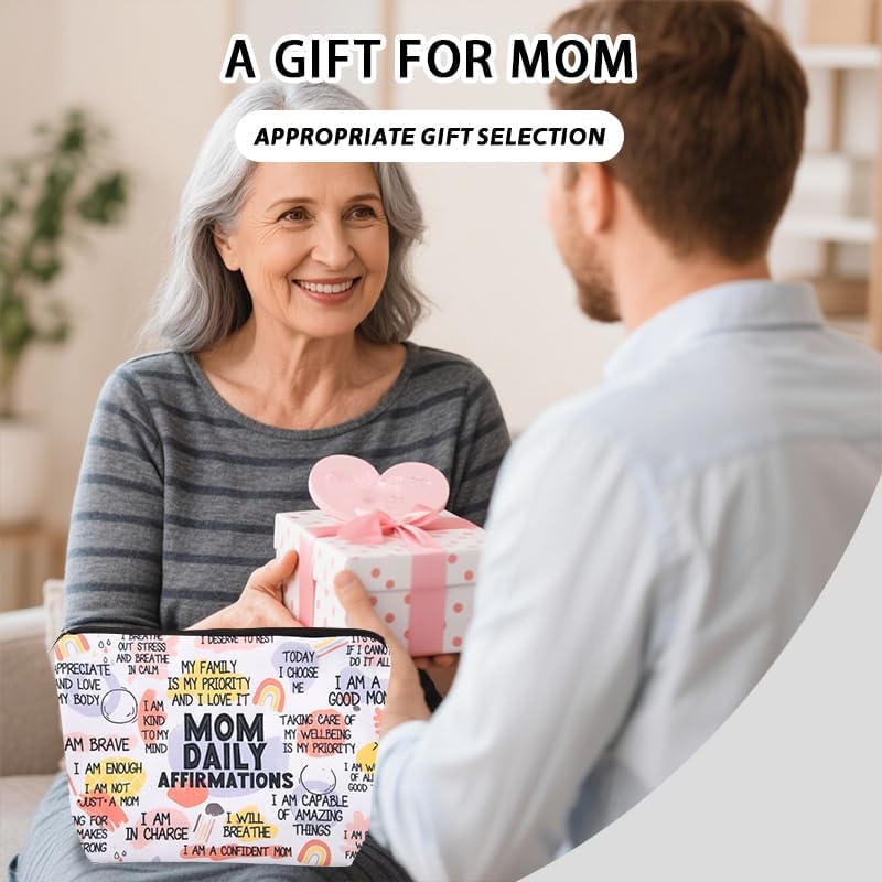 Positive Affirmation Mom Makeup Bags Best Mommy Mama Mother Birthday Gifts - Image 5