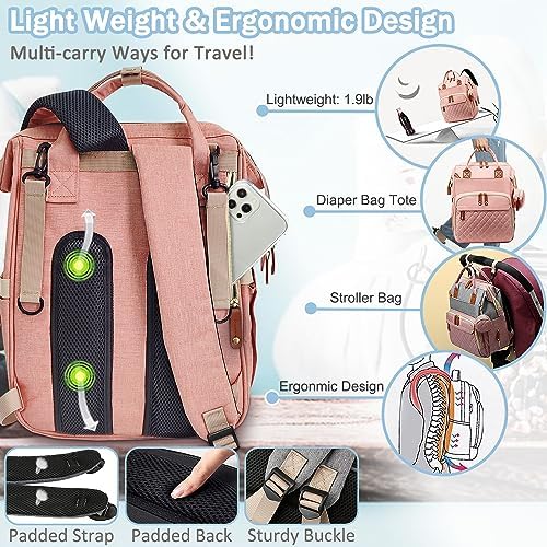SHITIESHOU Diaper Bag Backpack Baby Bag, Baby Girl Boy Diaper Bag - Image 5