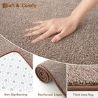 Keeko Round Area Rug 5ft for Living Room Bedroom, Soft Washable Circle Rug - Image 2
