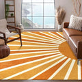 Lahome Colorful Rainbow Sun Area Rug 8x10, Boho Print by Lahome