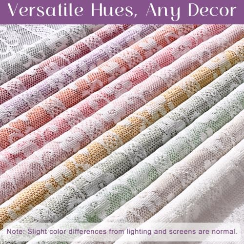 ASPMIZ Purple Kitchen Curtains 36 Inch Double Layer Kitchen Window Curtains - Image 5
