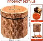 Amylove 3 Pack Tree Stump Stool Toy Storage Ottoman 12 Inch - Image 3