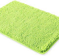 Yeaban Chenille Apple Green Bathroom Rug 17"x24", Non-Slip Rubber Backing by Yeaban