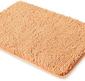 Yeaban Chenille Peach Bathroom Rug 26"x44", Non-Slip Rubber Backing by Yeaban