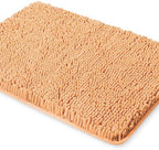 Yeaban Chenille Peach Bathroom Rug 26"x44", Non-Slip Rubber Backing by Yeaban