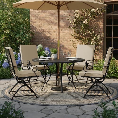 Summsun Outdoor Dining Chair Cushions 4-Pack, 20 x 20 Inch - Image 2