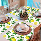 Lemon Placemats Set of 6 Summer Plastic Table Mat 17×13×0.04in - Image 5
