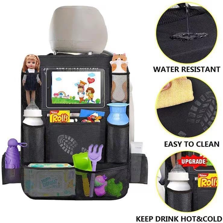 Car Back Seat Organizer with Tablet Holder, Large Capacity Auto Organizer - Image 2