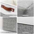 Bagnizer Large Fabric Storage Baskets | 50L Storage Bins, Decorative Linen - Image 5
