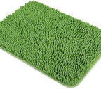 Yeaban Chenille Forest Green Bathroom Rug 17"x24", Non-Slip Rubber Backing by Yeaban