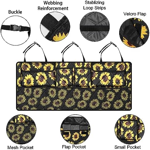 Femuar Car Trunk Organizer, Large Capacity Backseat Organizer, Collapsible - Image 4