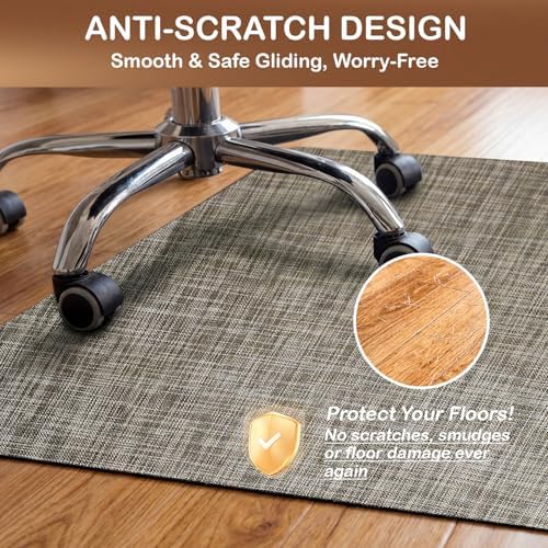 Office Chair Mat for Hardwood Floor, Heavy Duty Textilene Floor Protector for - Image 4