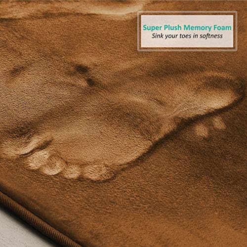 Clara Clark 2 Piece Bathroom Rugs, Velvet Memory Foam Bath Mat Set, Non-Slip - Image 6