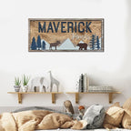 Custom name sign for nursery, Woodland nursery theme, Forest Wooden signs - Image 4