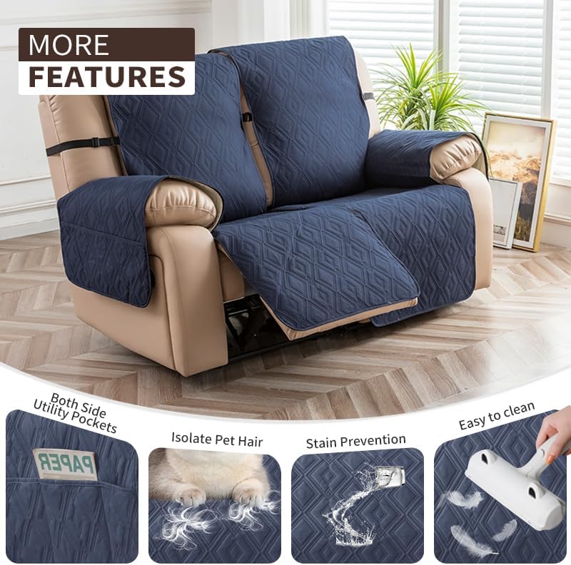 Genina Waterproof Loveseat Recliner Cover Non-Slip, Sofa Cover - Image 3