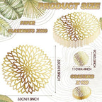 Geosar 200 Pcs Gold Round Disposable Paper Placemats Set 13 Inch - Image 4