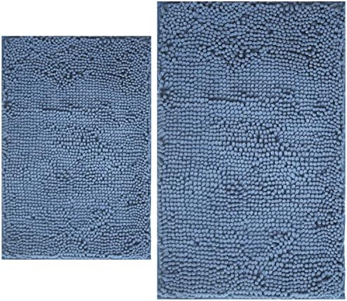 BOANKODU Bathroom Rugs Sets 2 Piece, Extra Soft Chenille Bath Mat Absorbent by BOANKODU
