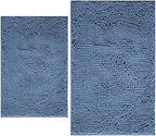 BOANKODU Bathroom Rugs Sets 2 Piece, Extra Soft Chenille Bath Mat Absorbent by BOANKODU