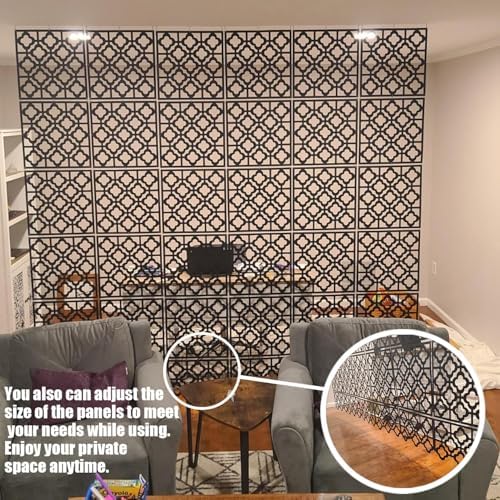 Stepstall 12 Pcs PVC Hanging Room Divider, Thick Decorative Flower Design Room - Image 5
