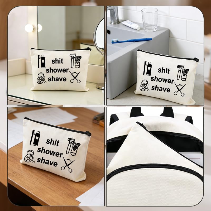 Funny Men Shaver Storage Bag for Dad Husband Father Day Gifts Zipper Makeup - Image 4
