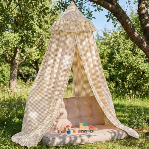 SmoothNovelty Gingham Plaid Bed Canopy by SmoothNovelty