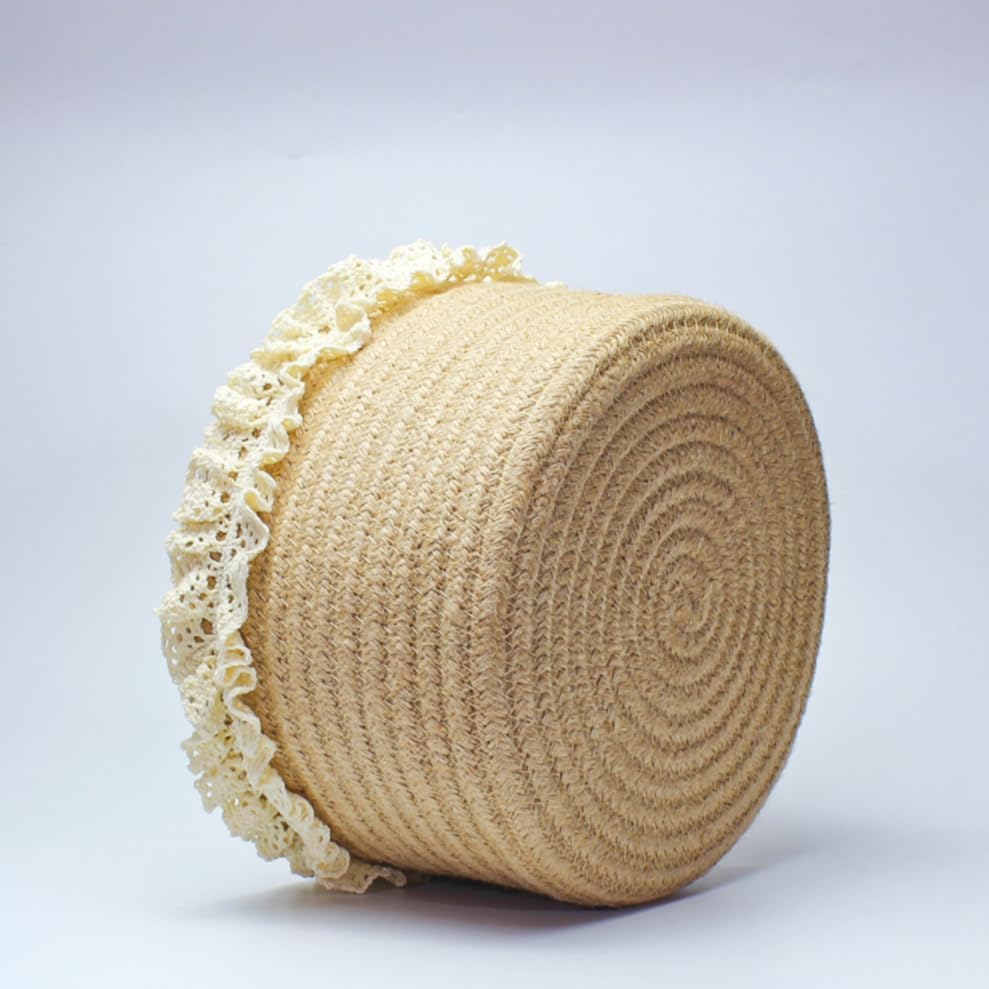 Basket for Gifts, Small Cute Decorative Jute Baskets for Baby - Image 5