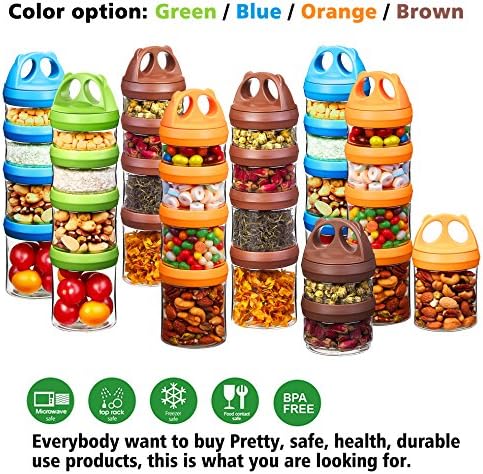 SELEWARE Orange Stackable Snack Containers - Image 6