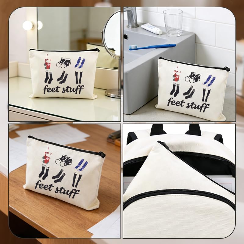 Feet Stuff Storage Bag for Women Men Travel Accessories Zipper Makeup Cosmetics - Image 4