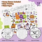 12PCS Halloween Baby Shower Coloring Placemats A Little Boo is Almost Due - Image 6