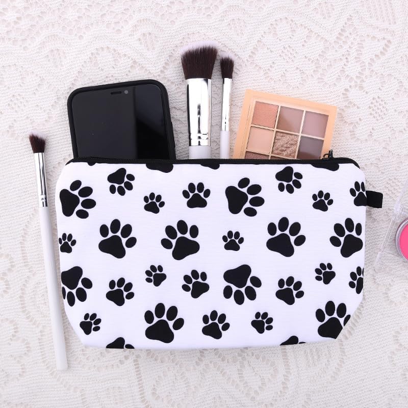 Dog Footprint Makeup Bag Pet Paw Cosmetics Pouch - Image 3