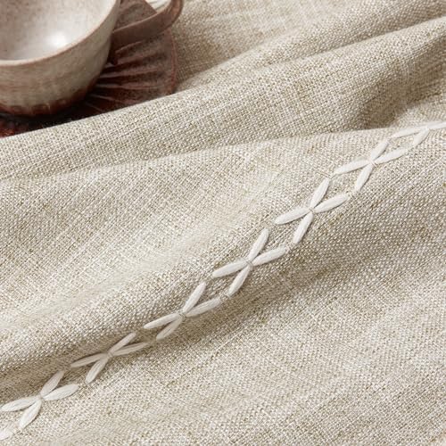 MitoVilla Boho Farmhouse Living Room Curtains 63 Inch Length 2 Panels, Modern - Image 4