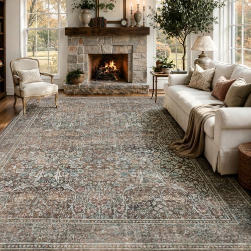 JOLLYVOGUE 8x10 Area Rugs for Living Room, Vintage Washable Rug by JOLLYVOGUE