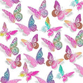 SAOROPEB 3D Butterfly Wall Decor 48 Pcs Laser Purple Butterfly Decorations by SAOROPEB