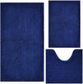 Bathroom Rugs Chenille 3-Piece Extra Soft and Absorbent Shag Bathroom Rugs by BOANKODU