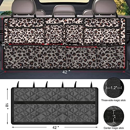 Femuar Car Trunk Organizer, Large Capacity Backseat Trunk Organizer, - Image 3