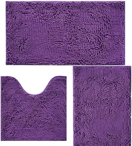 Bathroom Rugs Sets 3 Piece Non Slip, Bath Rugs by Flotstiga