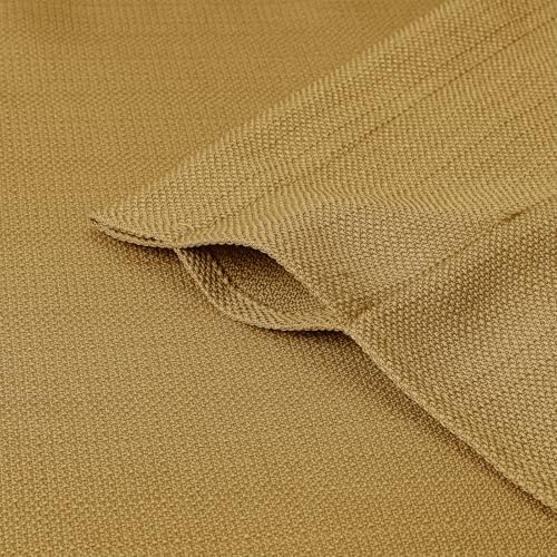 Chyhomenyc Gold Valance for Windows, Light Filtering Faux Linen Textured Small - Image 6