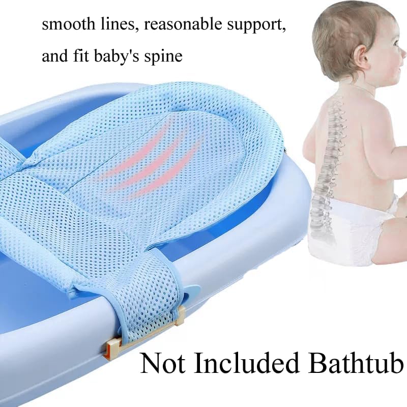 Adjustable Baby Bath Support Mesh Sling Non-Slip Infant Bathtub Shower Net - Image 2
