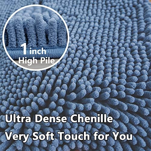 BOANKODU Bathroom Rugs Sets 2 Piece, Extra Soft Chenille Bath Mat Absorbent - Image 5