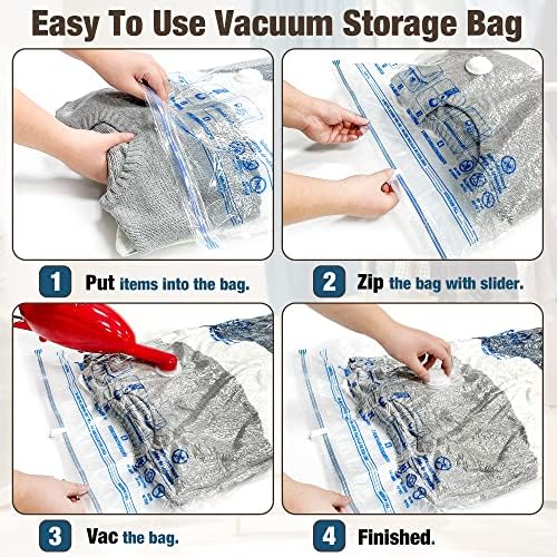 10 Jumbo Vacuum Storage Bags for Bedding, Vacuum Seal Bags for Clothing - Image 3