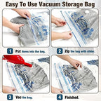 10 Jumbo Vacuum Storage Bags for Bedding, Vacuum Seal Bags for Clothing - Image 3