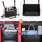 WLLWOO Car Net Pocket Organizer Purse Holder Console Front Seat Storage - Image 4
