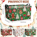 4pcs Christmas Storage Basket Fabric Laundry Baskets - Image 2