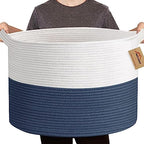 MEGASKET Extra Large Rope Basket, XXXL Woven Wicker Storage Basket, Kids Room by MEGASKET